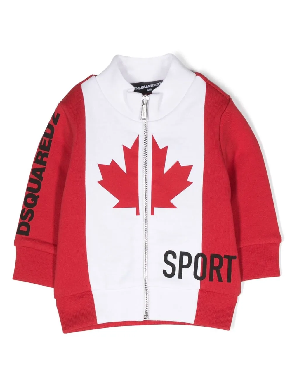 

Dsquared2 Kids chamarra bomber con cierre y bandera estampada - Rojo