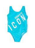 DSQUARED2 KIDS Icon-print swimsuit - Blue