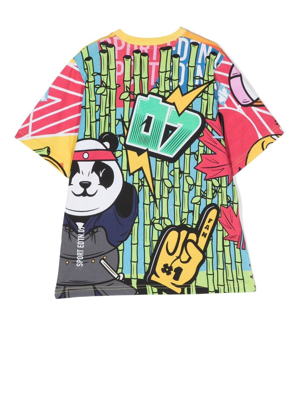 Dsquared2 Kids T-shirt met grafische print - Geel