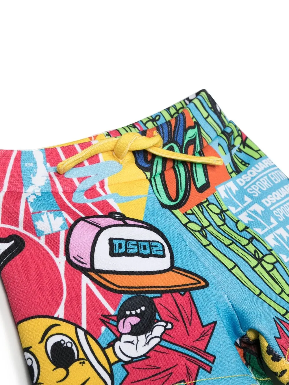 Dsquared2 Graffitti Patterned Shorts In Blue