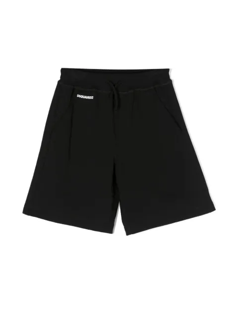 DSQUARED2 KIDS logo-print track shorts