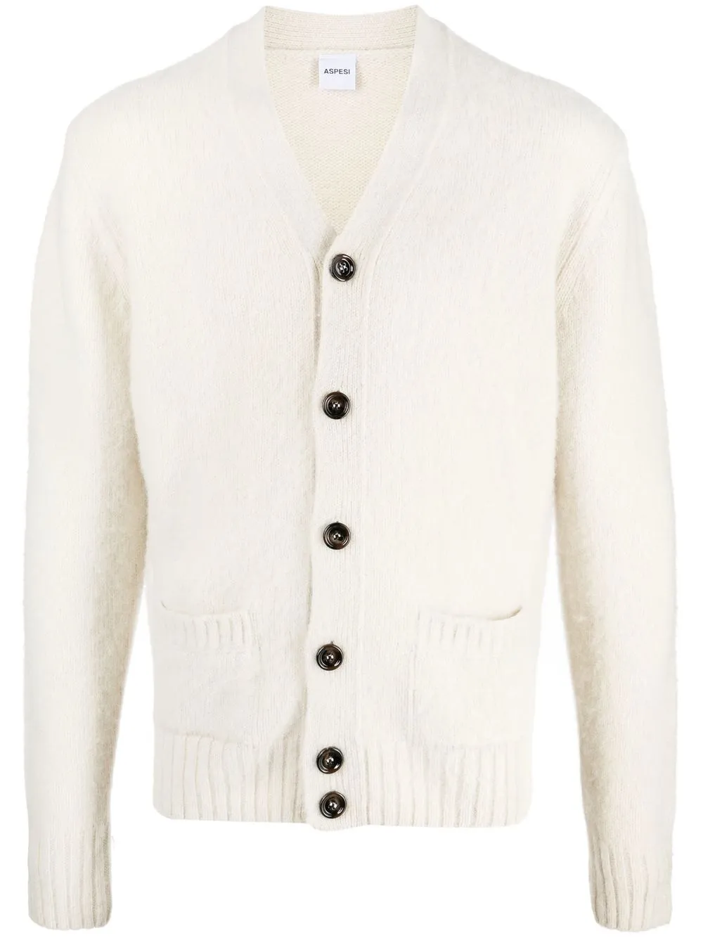 

ASPESI brushed-finish wool cardigan - Neutrals