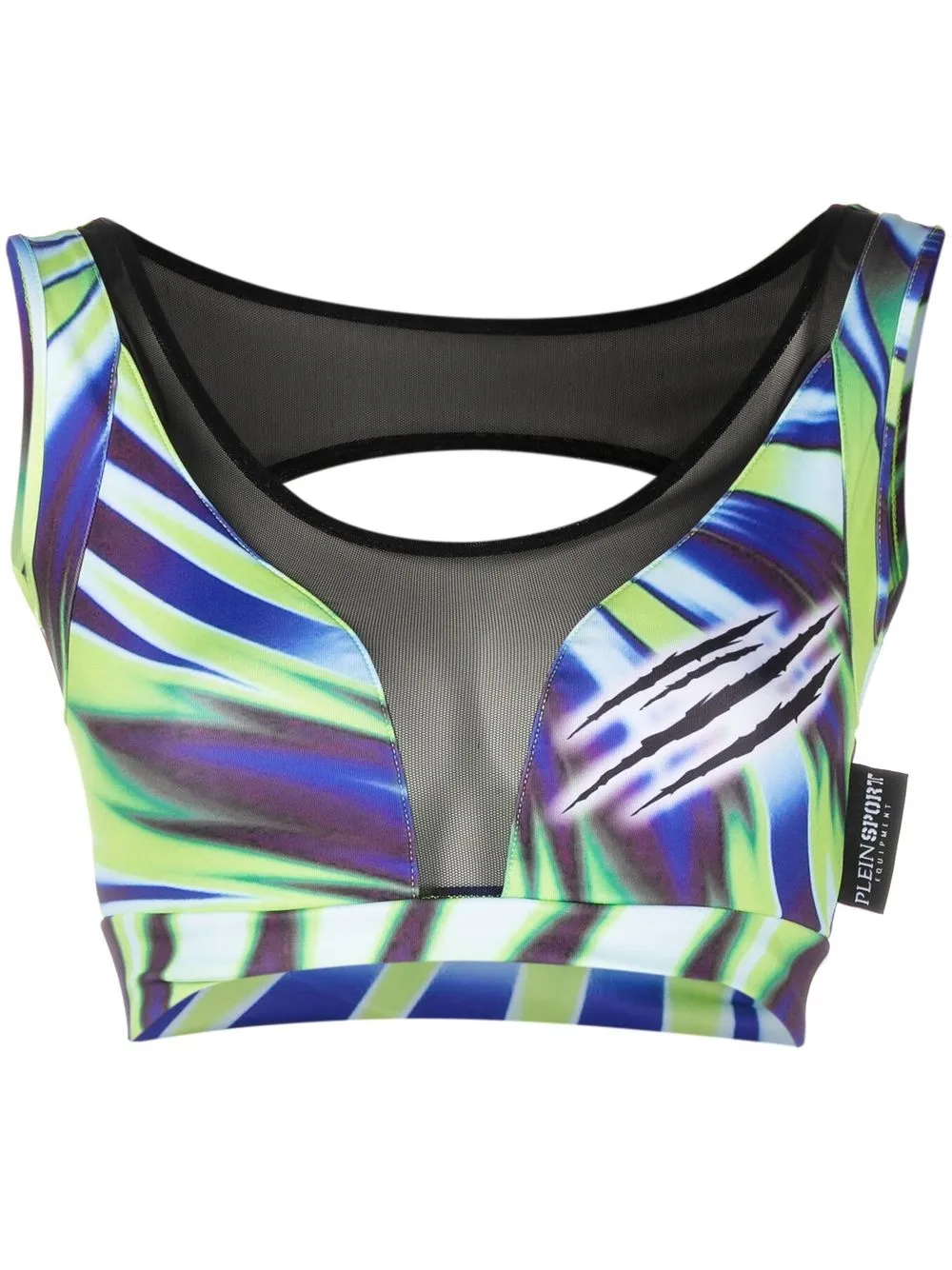 Plein Sport Cropped-Top mit Batikmuster | Grün | Image 1