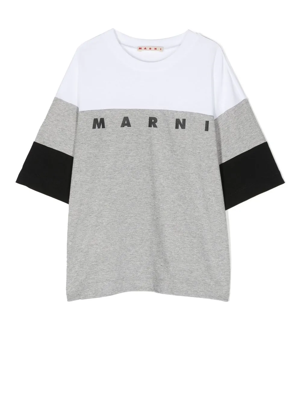 

Marni Kids playera con logo estampado - Gris