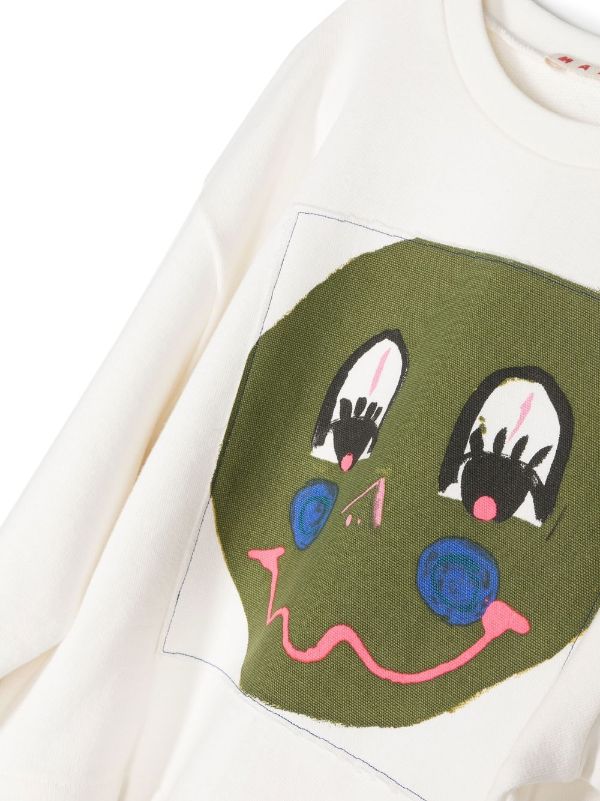 Marni Kids graphic print long sleeve Sweatshirt Farfetch