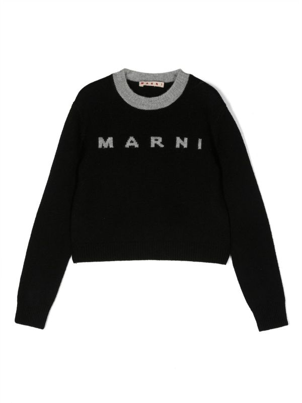 Marni Kids intarsia-knit Logo Jumper - Farfetch