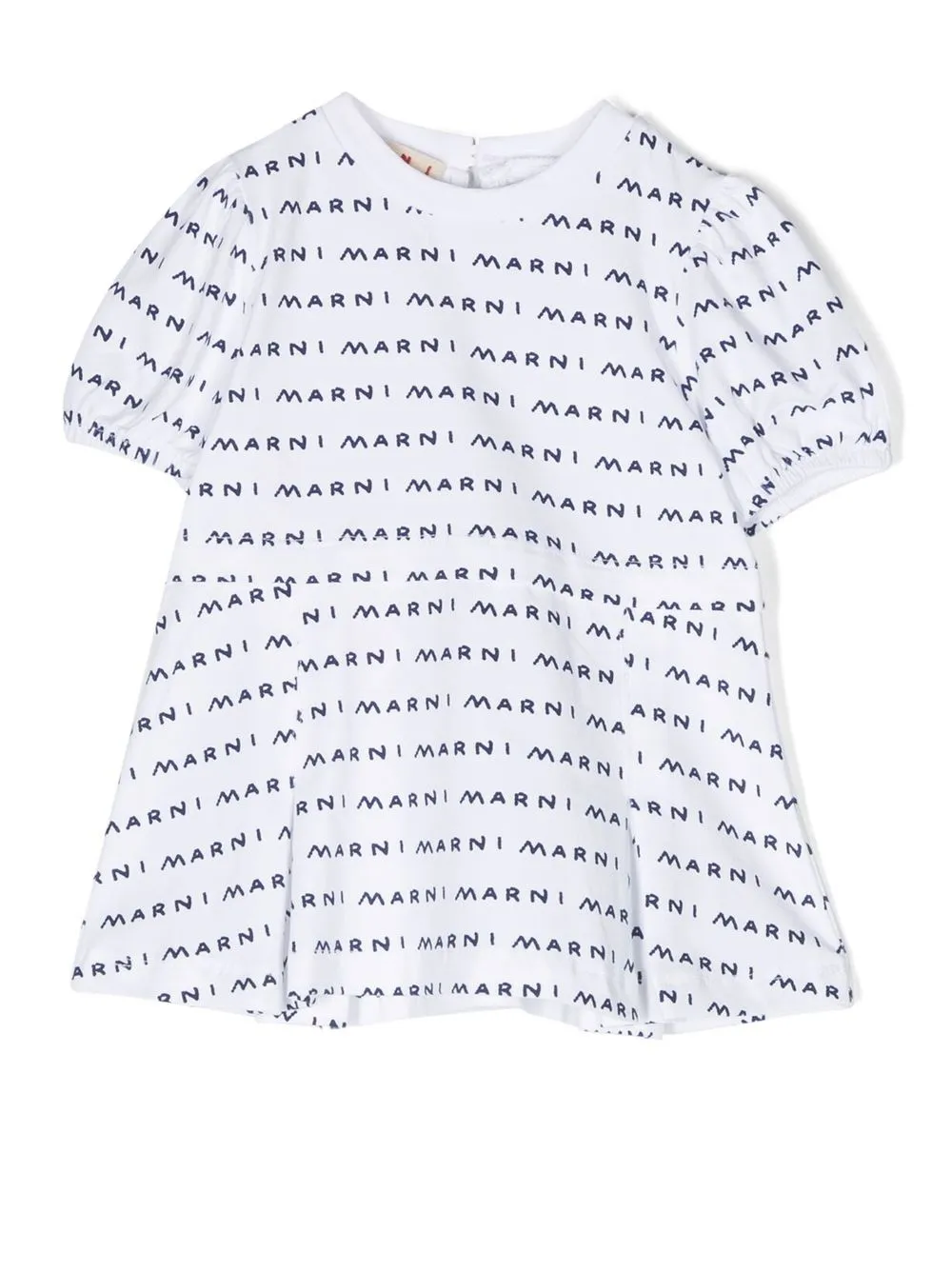 

Marni Kids logo-print short-sleeve dress - White