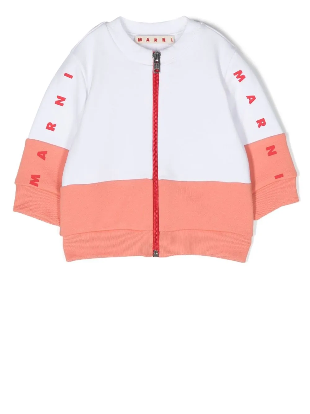 

Marni Kids logo-print zip-up sweatshirt - White