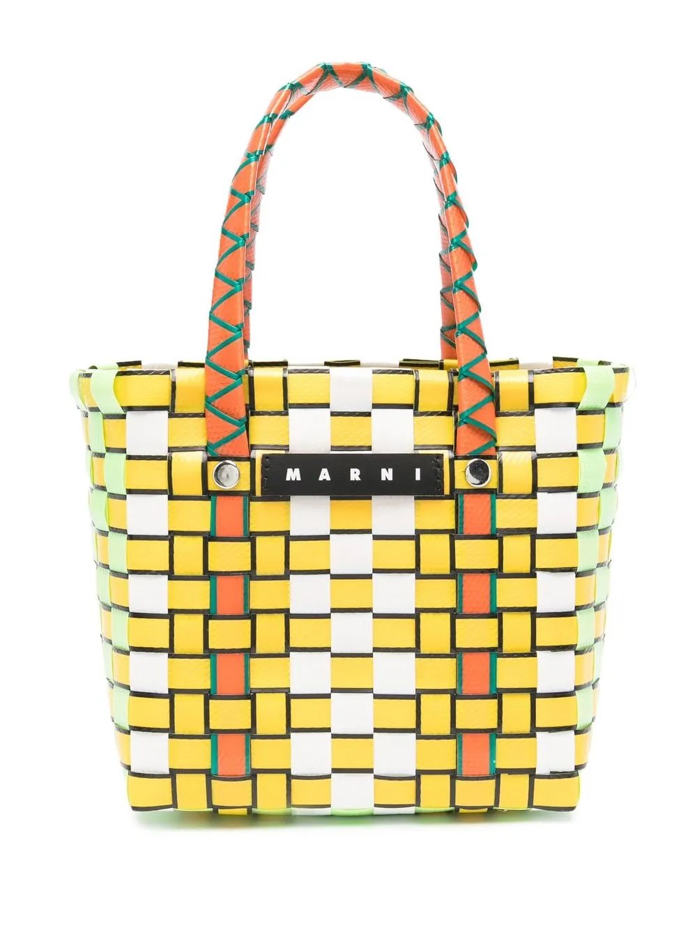 

Marni Kids logo-patch tote bag - Yellow