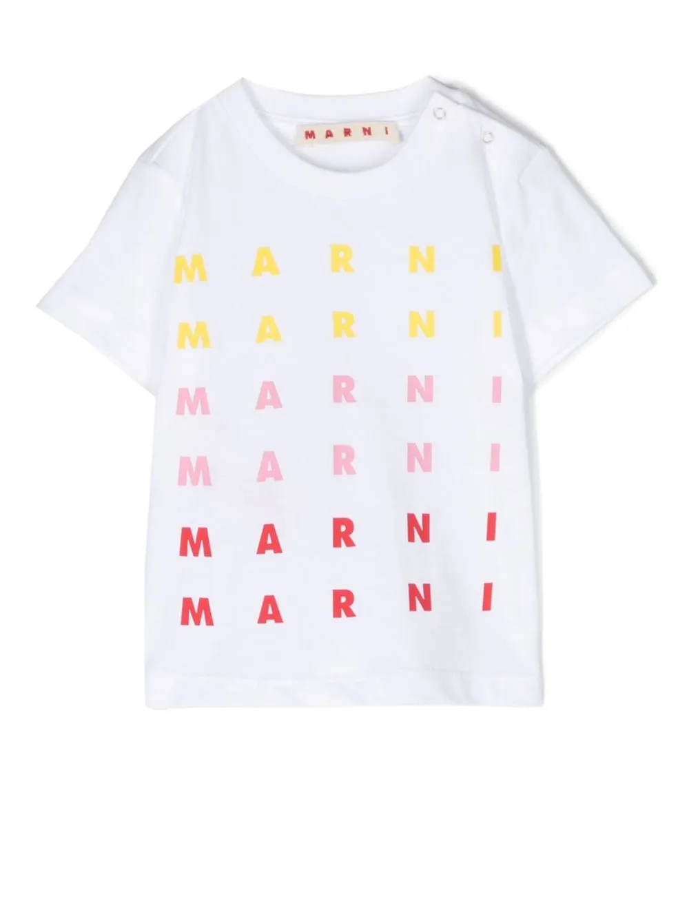

Marni Kids playera manga corta con logo estampado - Blanco