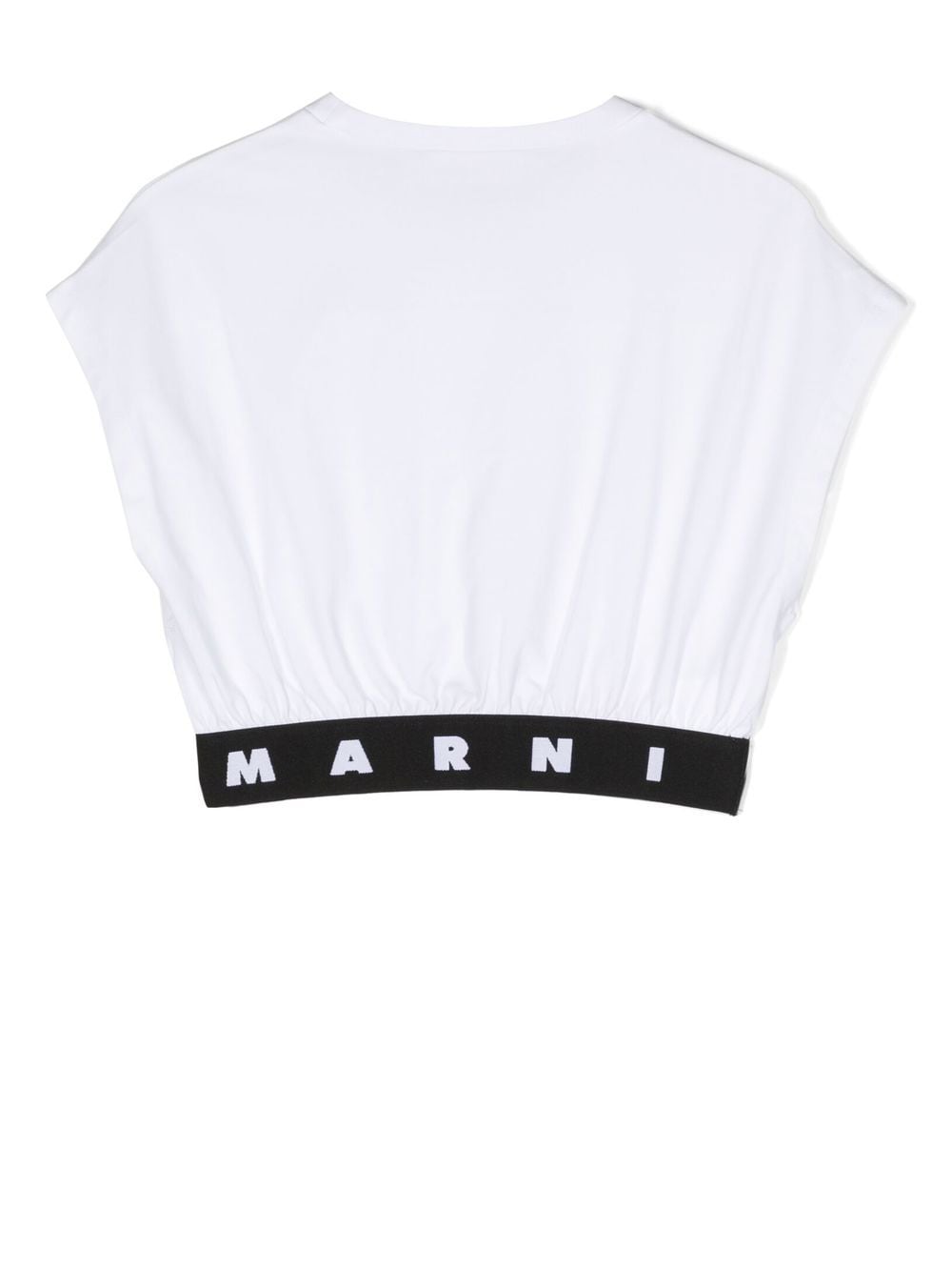 Marni Kids T-shirt met logoprint - Wit