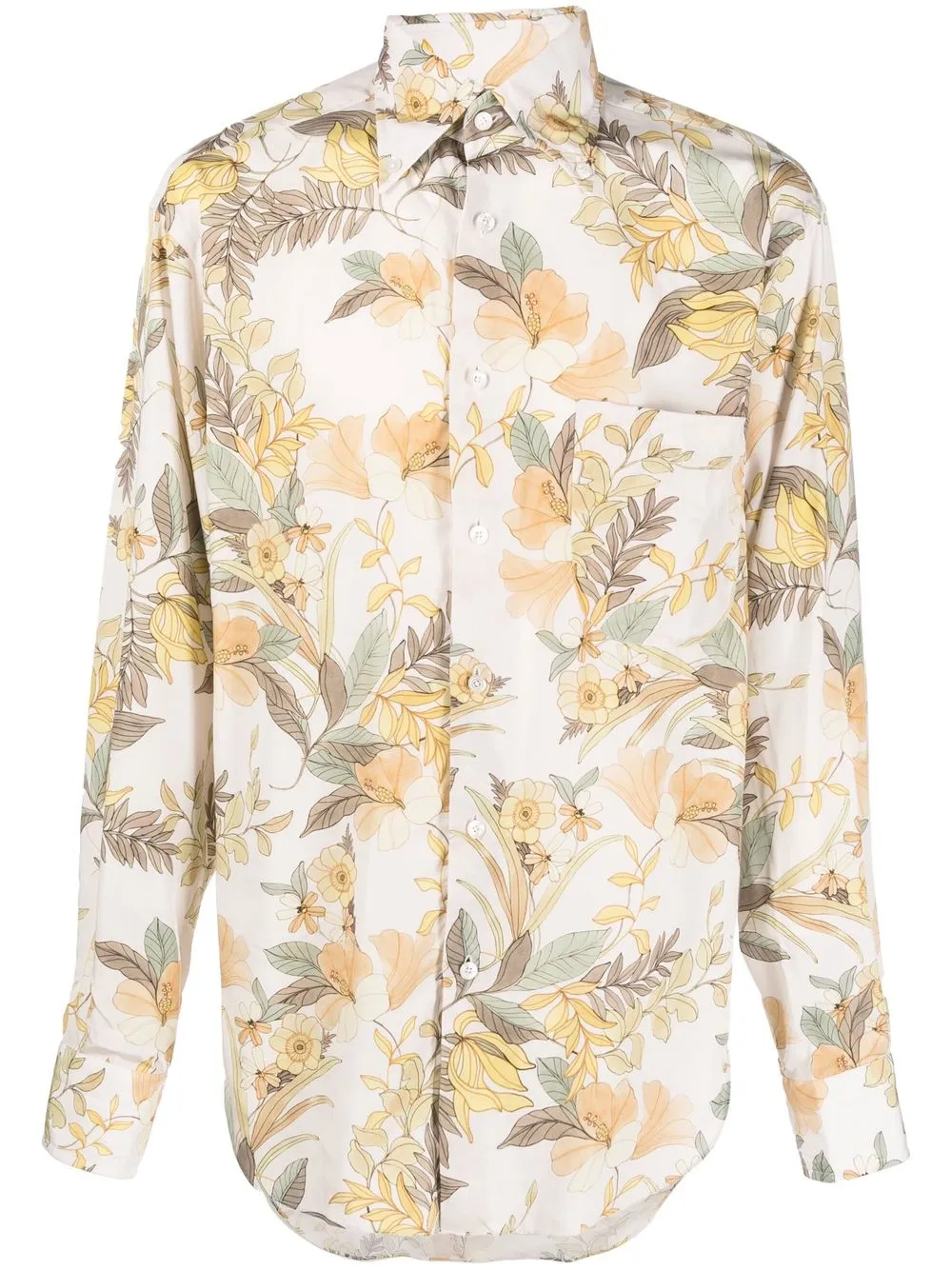 

TOM FORD camisa manga larga con estampado floral - Neutro