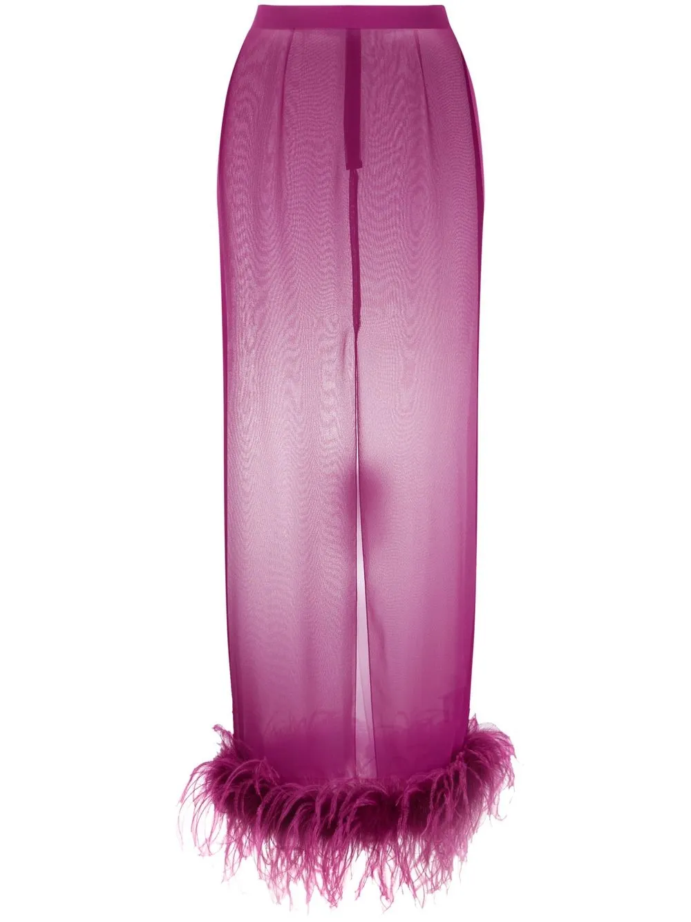 

Giuseppe Di Morabito feather-trim high-waisted skirt - Purple