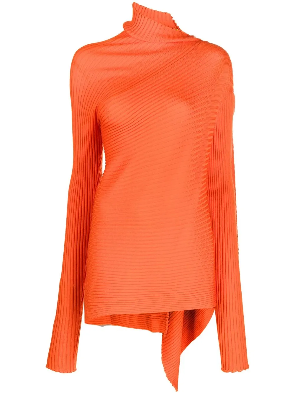 

Marques'Almeida ribbed-knit asymmetric jumper - Orange