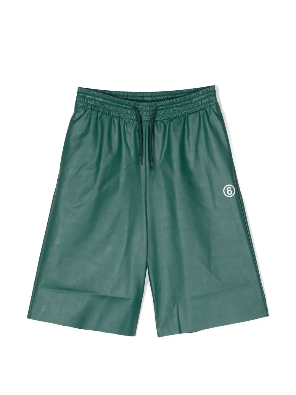 

MM6 Maison Margiela Kids shorts con logo bordado - Verde