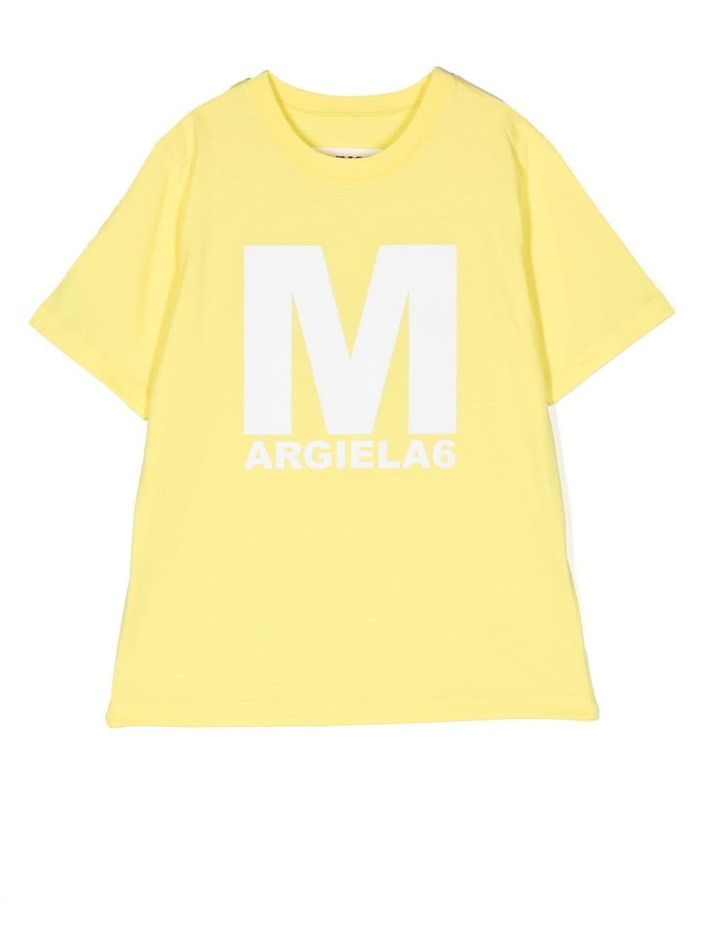 Mm6 Maison Margiela Logo-print Cotton T-shirt In 黄色