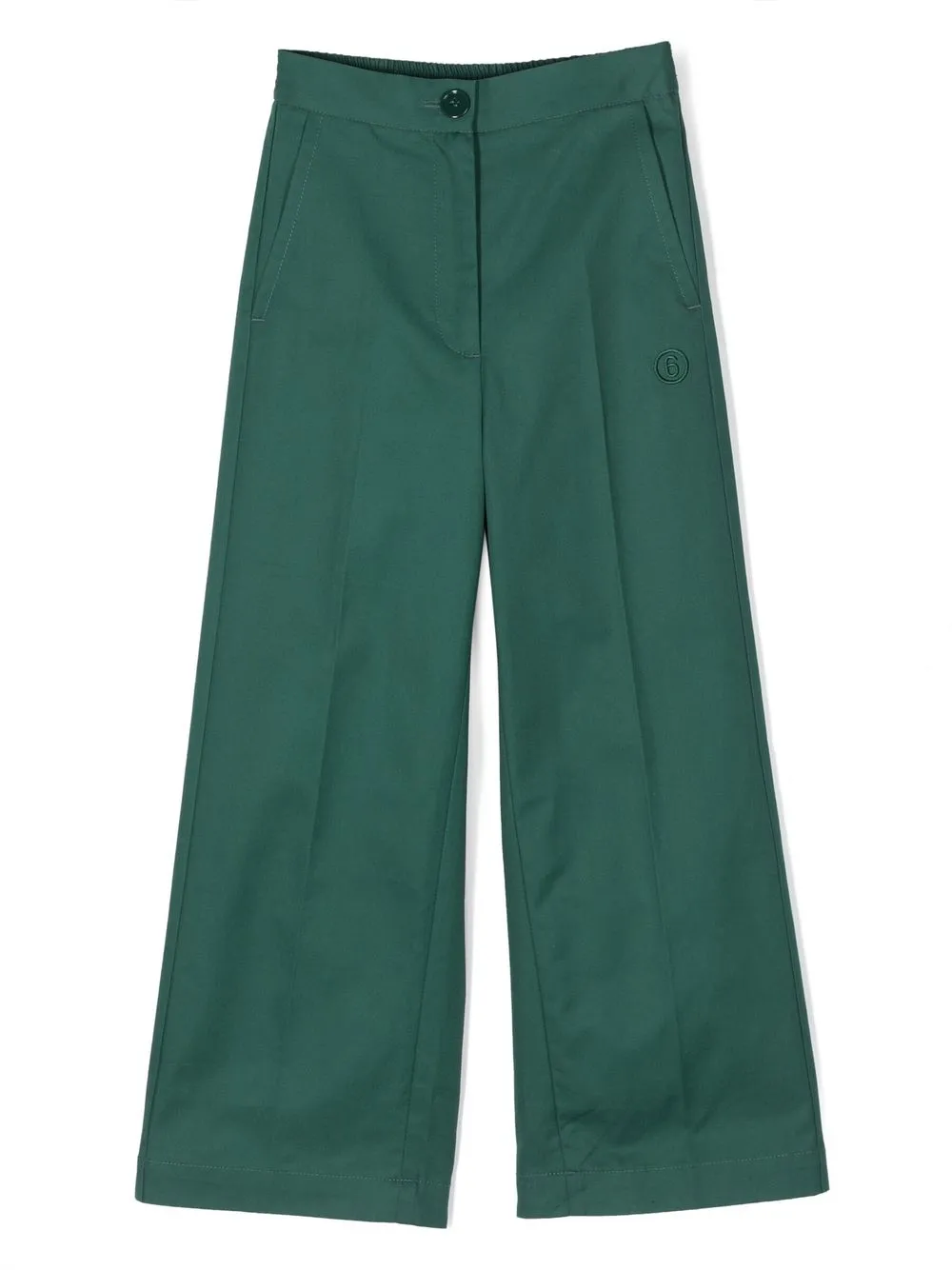 

MM6 Maison Margiela Kids pressed-crease cotton trousers - Green