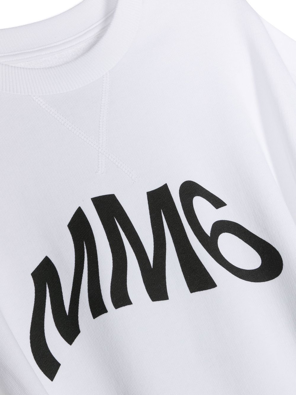 Shop Mm6 Maison Margiela Logo-print T-shirt Dress In 白色