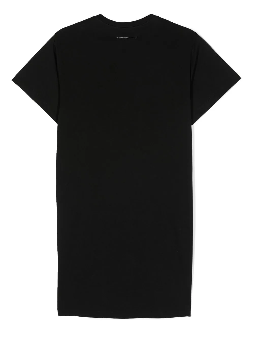 Shop Mm6 Maison Margiela Graphic Logo Print Cotton T-shirt Dress In 黑色