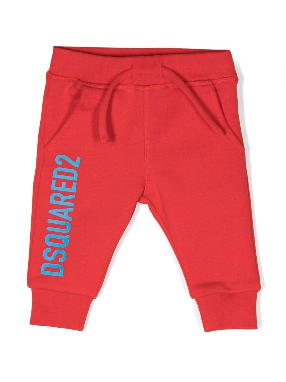 Dsquared2 Babies' Logo-print Cotton Track Trousers In Red