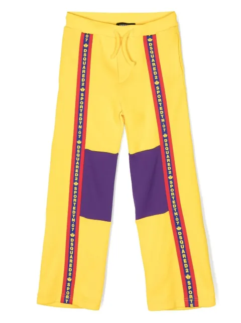 DSQUARED2 KIDS colour-block straight-leg track pants