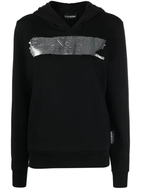 Plein Sport logo-print hooded sweatshirt