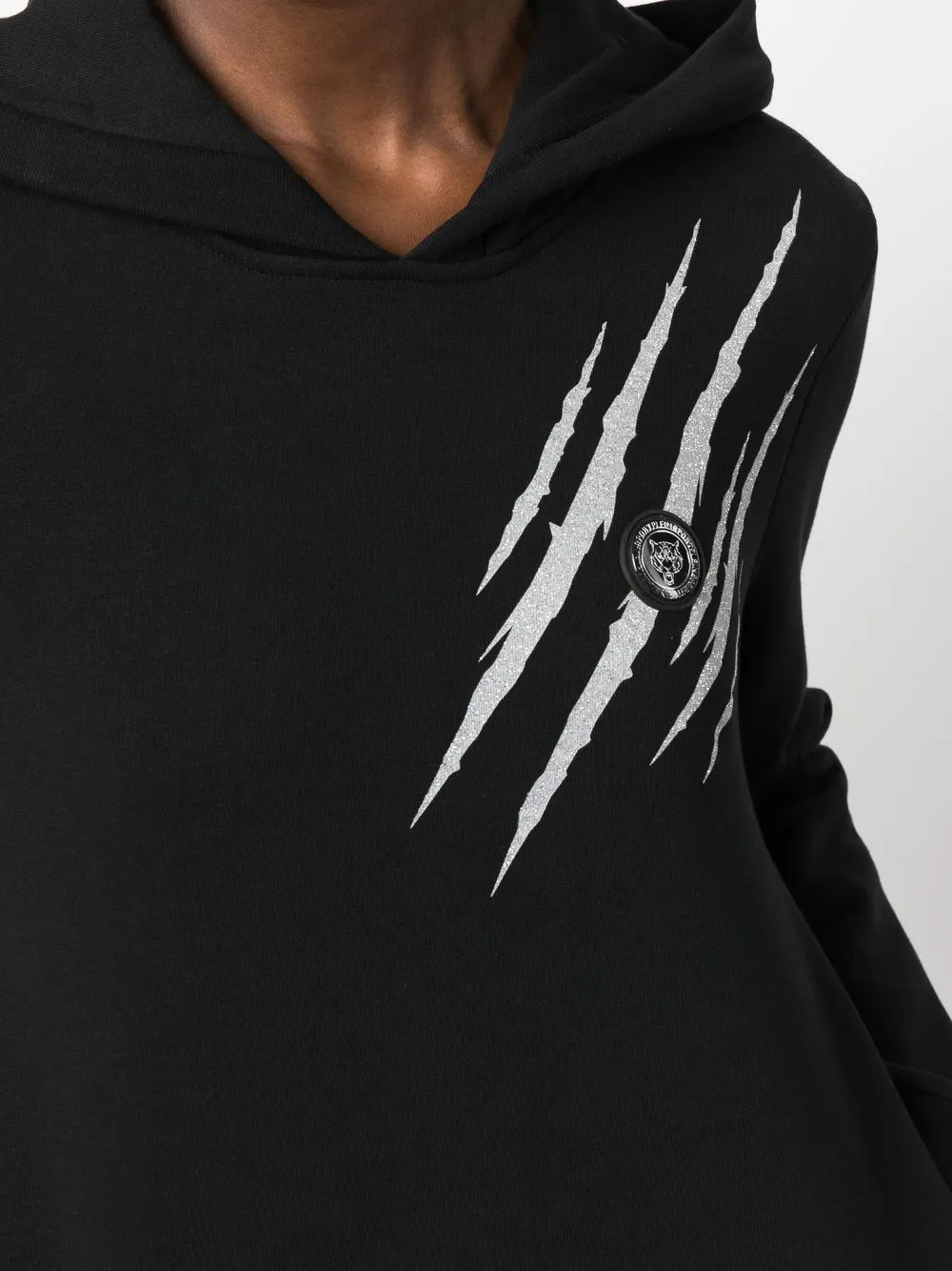 Plein Sport Katoenen sweater hoodie Zwart