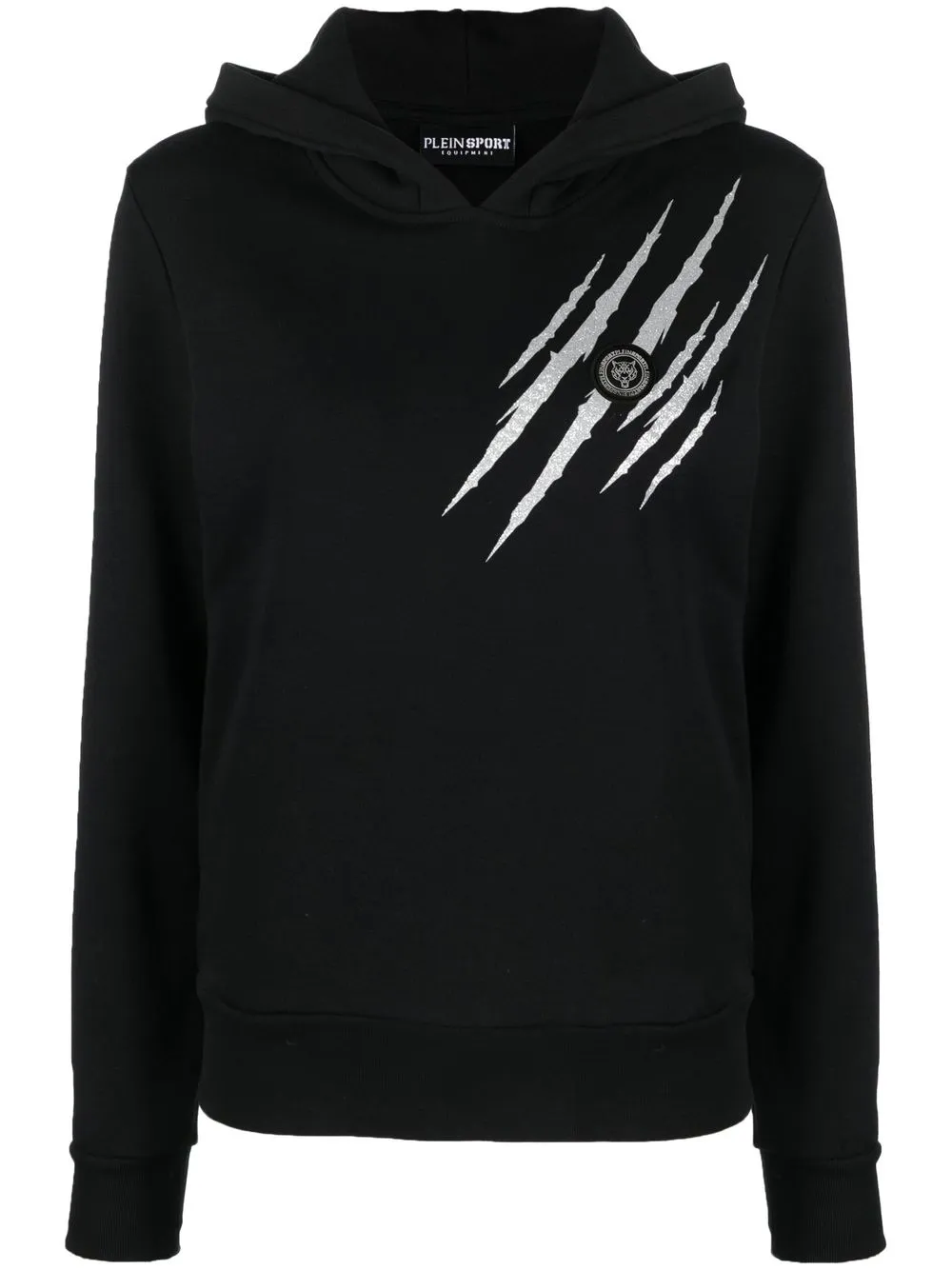 Plein Sport Scratch cotton sweatshirt hoodie | Black | Image 1