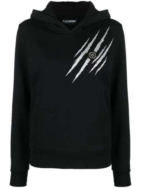 Plein Sport Scratch cotton sweatshirt hoodie