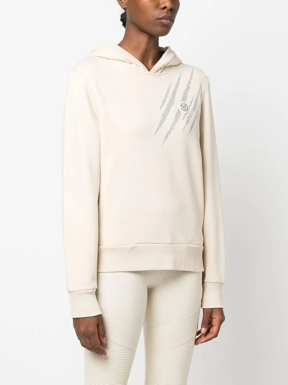 Plein Sport Katoenen sweater hoodie Beige