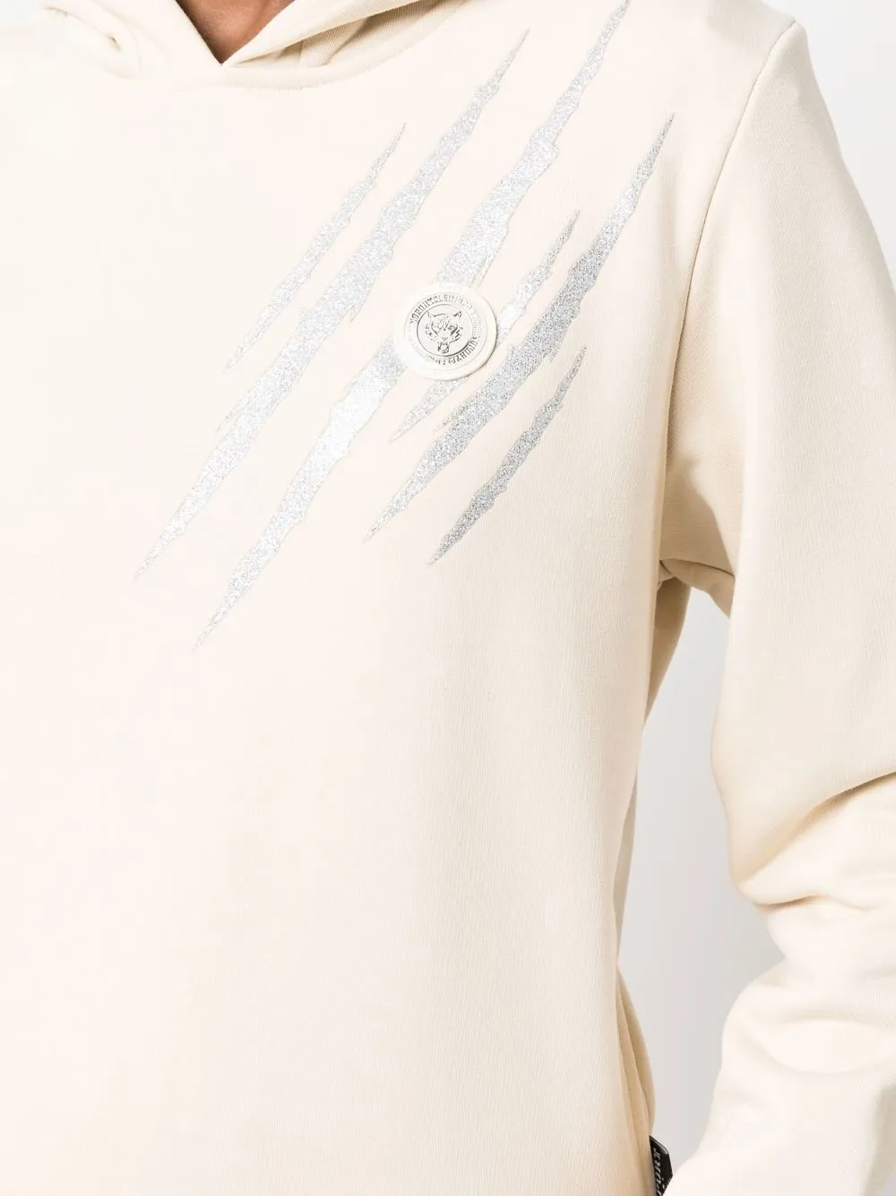 Plein Sport Katoenen sweater hoodie Beige