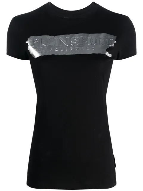 Plein Sport metallic logo-print T-shirt
