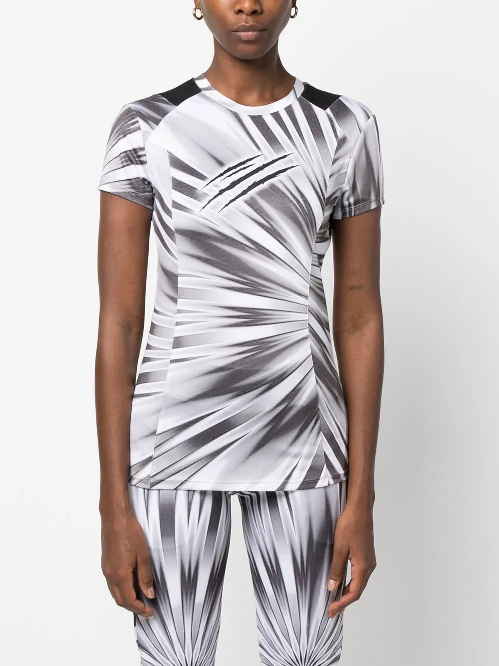  Plein Sport T Shirt Mit Batik Print   Weiß 