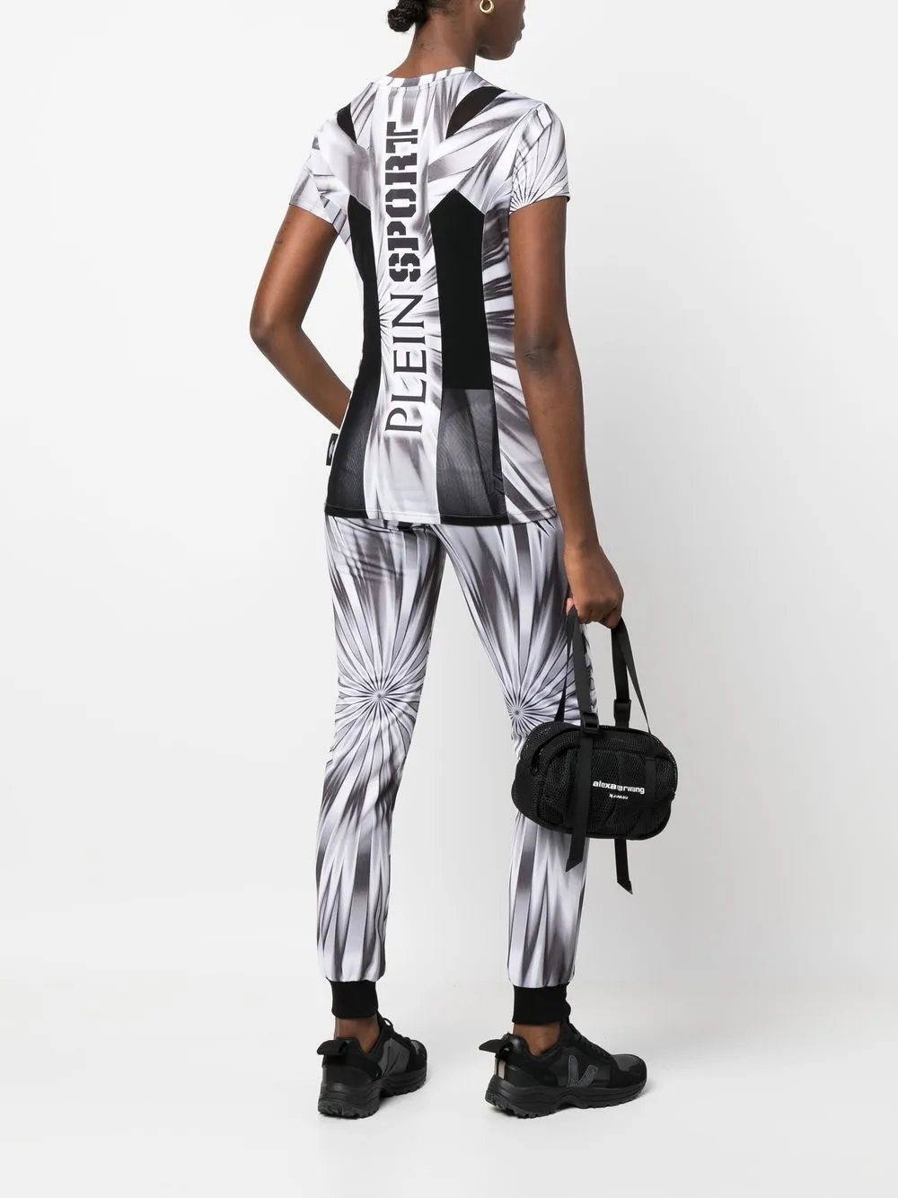  Plein Sport T Shirt Mit Batik Print   Weiß 