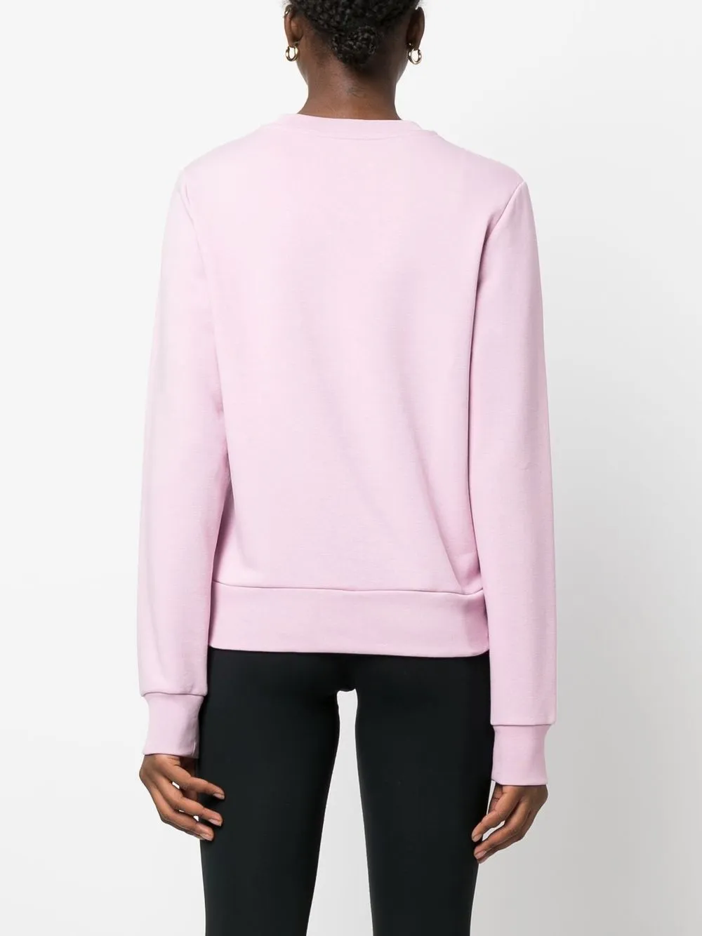 Plein Sport Crew-neck Logo-print Sweatshirt In Pink