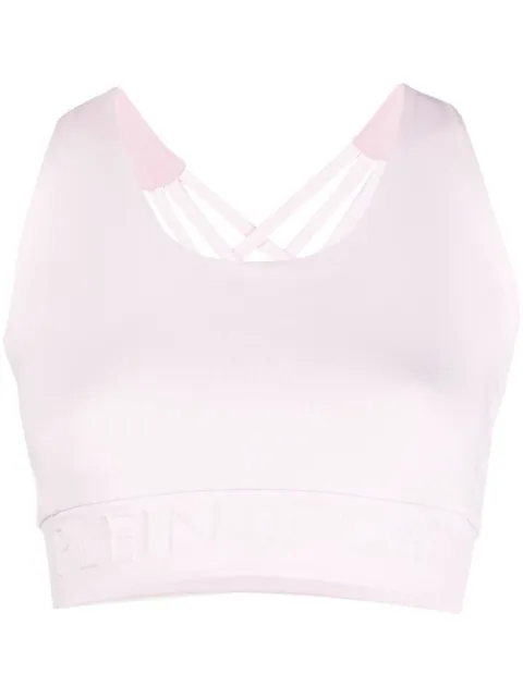 Plein Sport crossover-strap sports bra