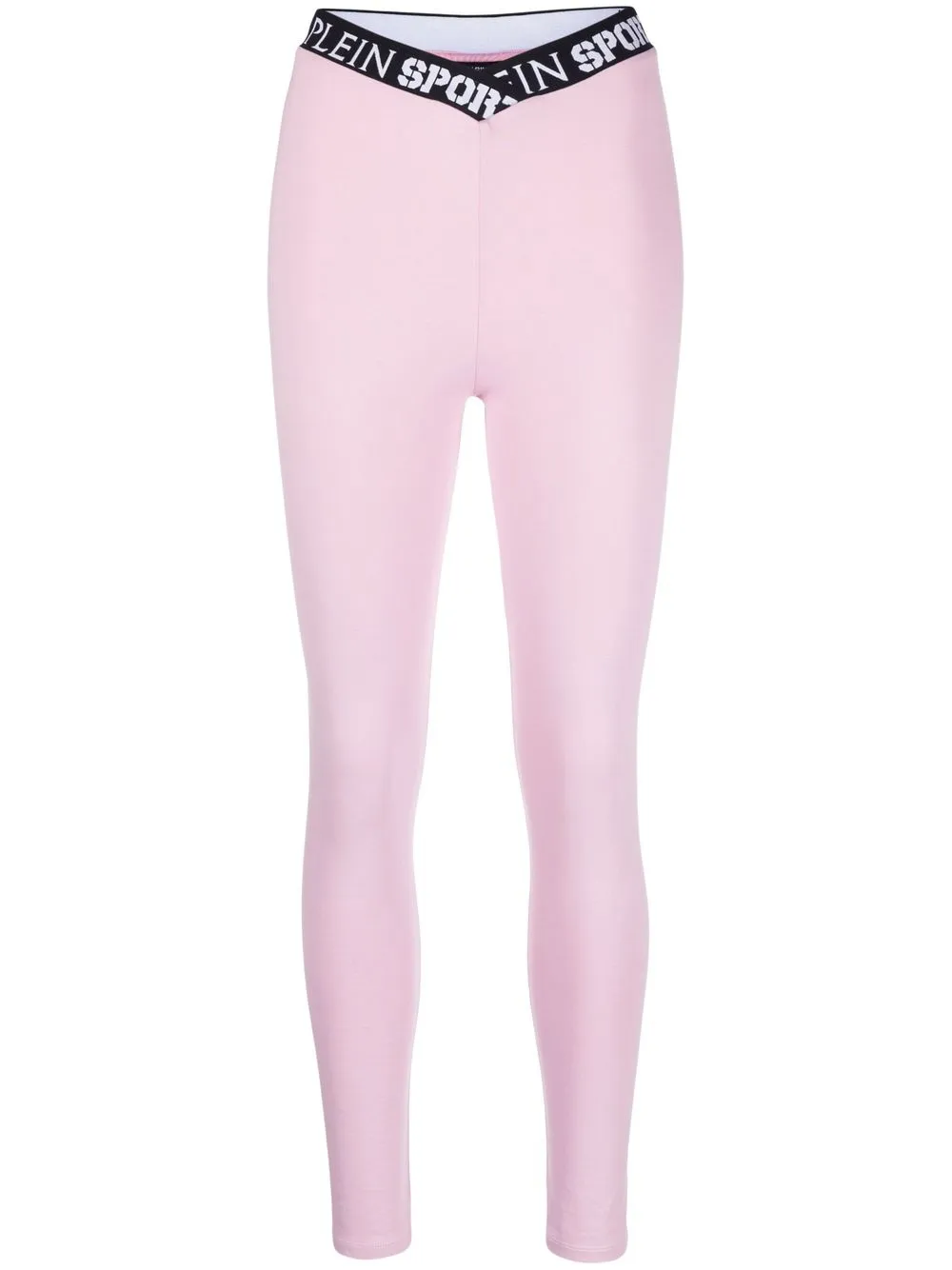 Plein Sport Logo-print Jogging Leggings In Pink