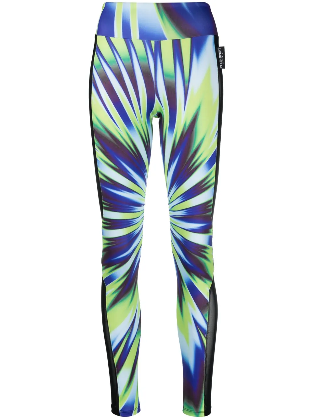 

Plein Sport tie-dye jogging high-waist leggings - Green