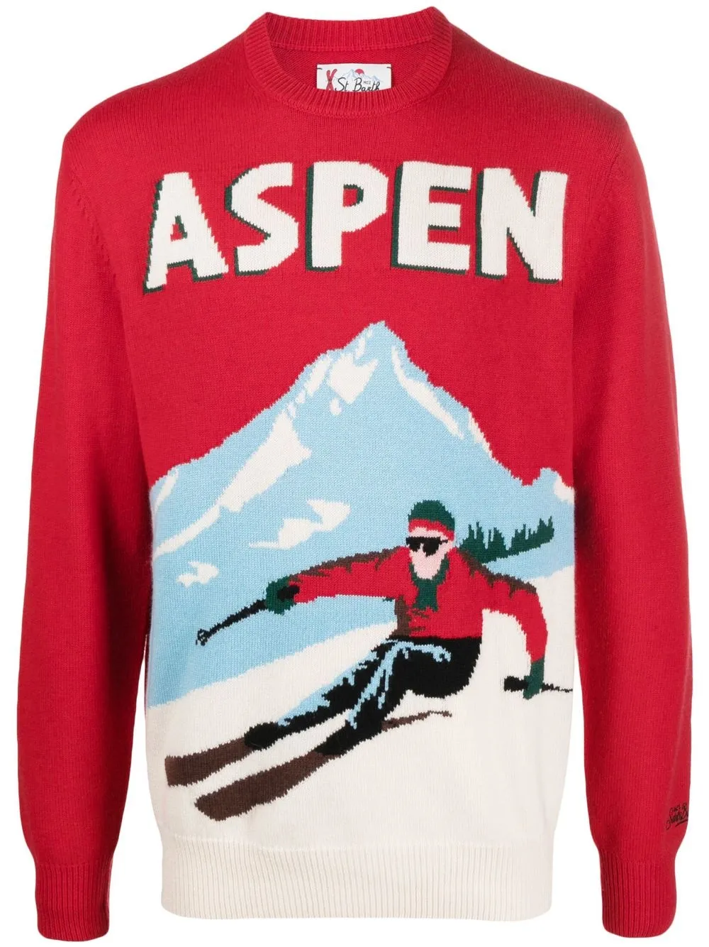 

MC2 Saint Barth Aspen intarsia-knit jumper - Red