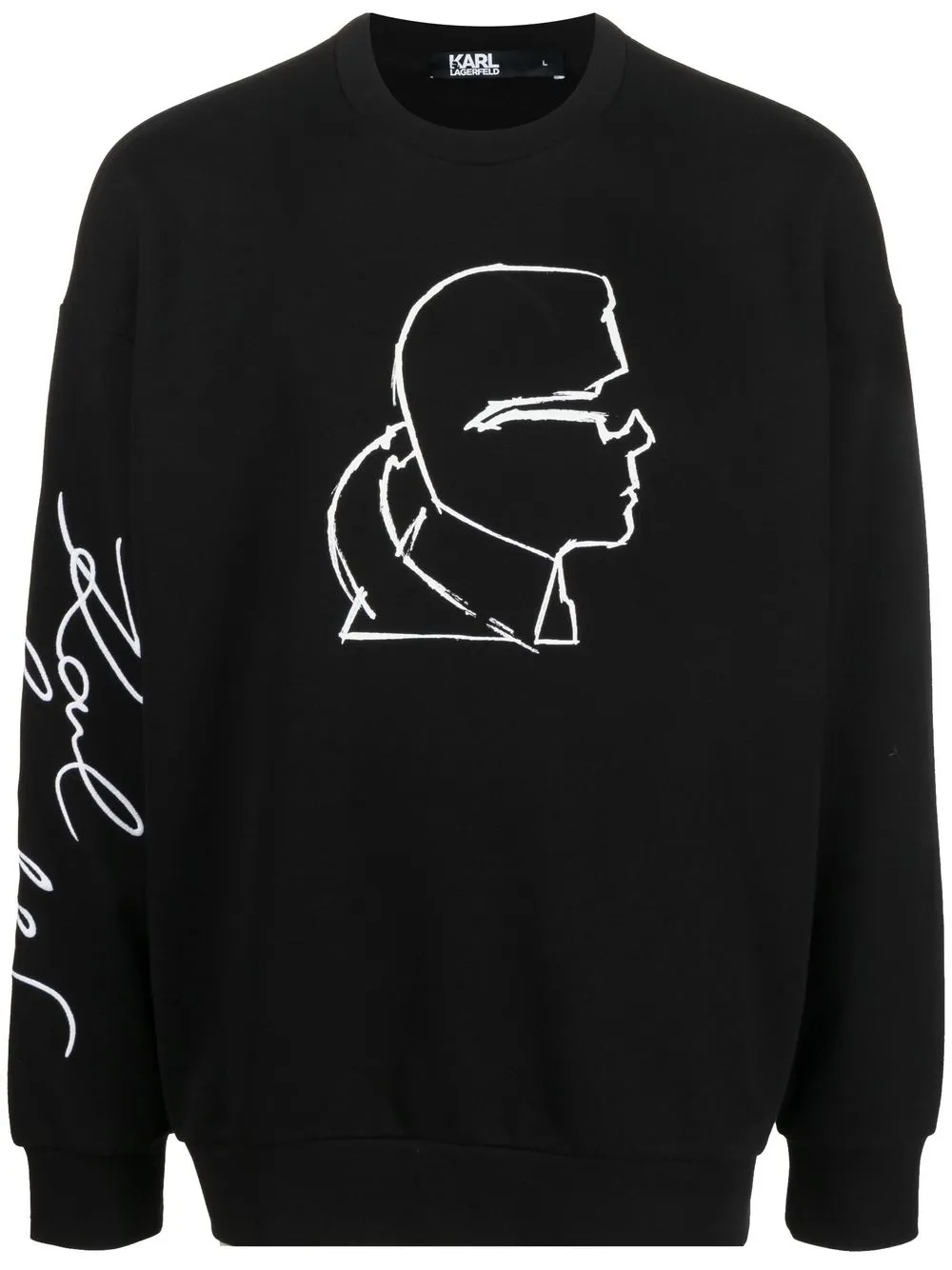 

Karl Lagerfeld logo-print long-sleeved jumper - Black