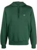 Lacoste logo-patch drawstring hoodie - Green