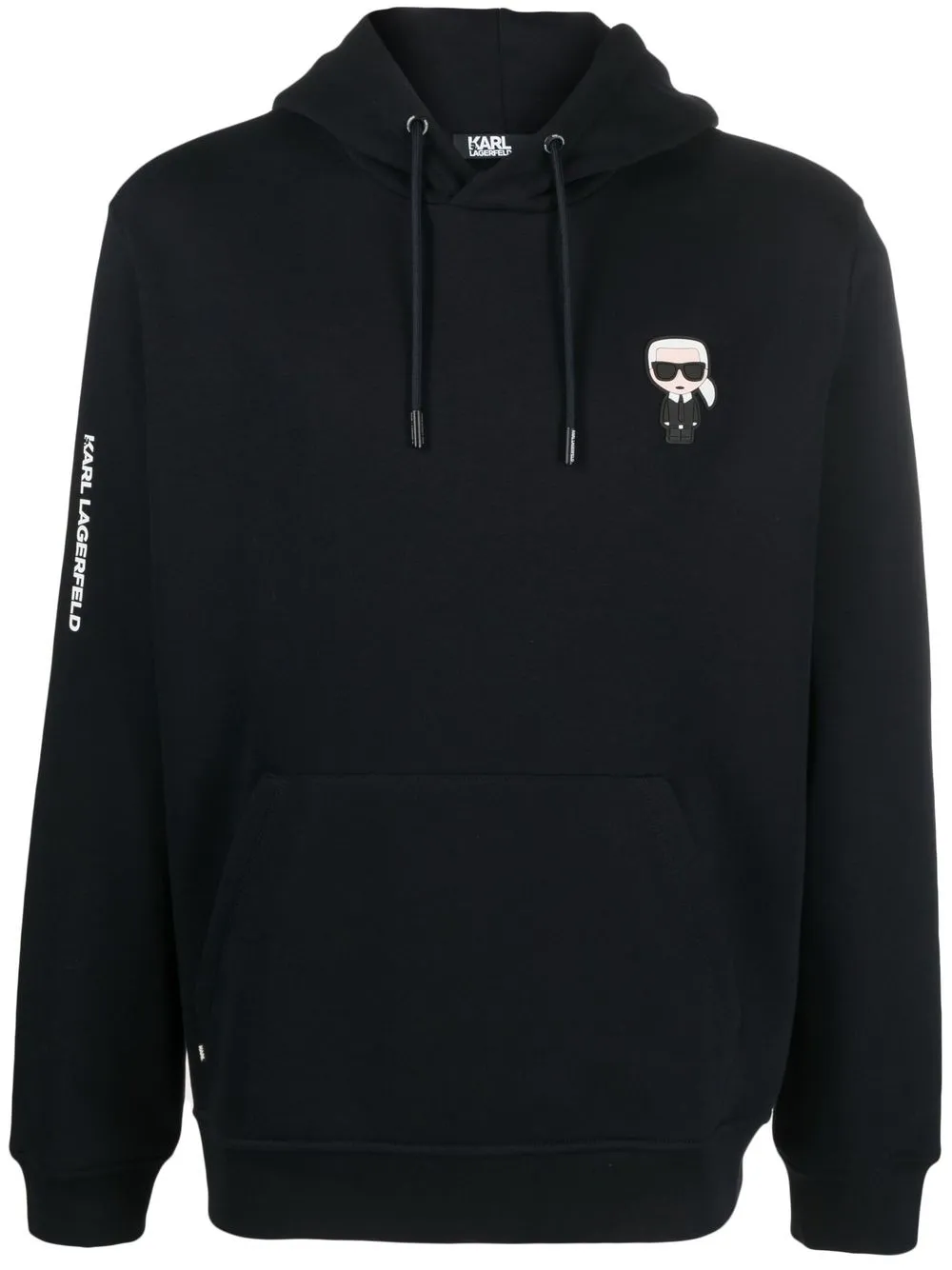 

Karl Lagerfeld patch-detail long-sleeved hoodie - Blue