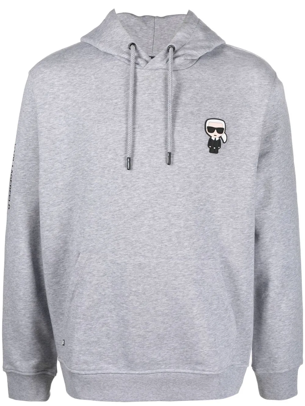 

Karl Lagerfeld patch-detail long-sleeved hoodie - Grey