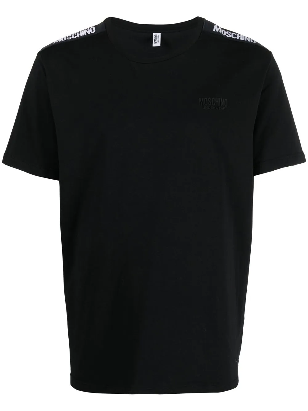 

Moschino logo-tape detail T-shirt - Black