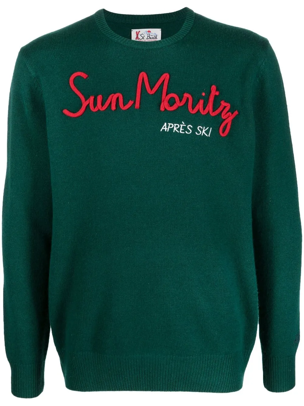

MC2 Saint Barth embroidered-logo crew neck jumper - Green