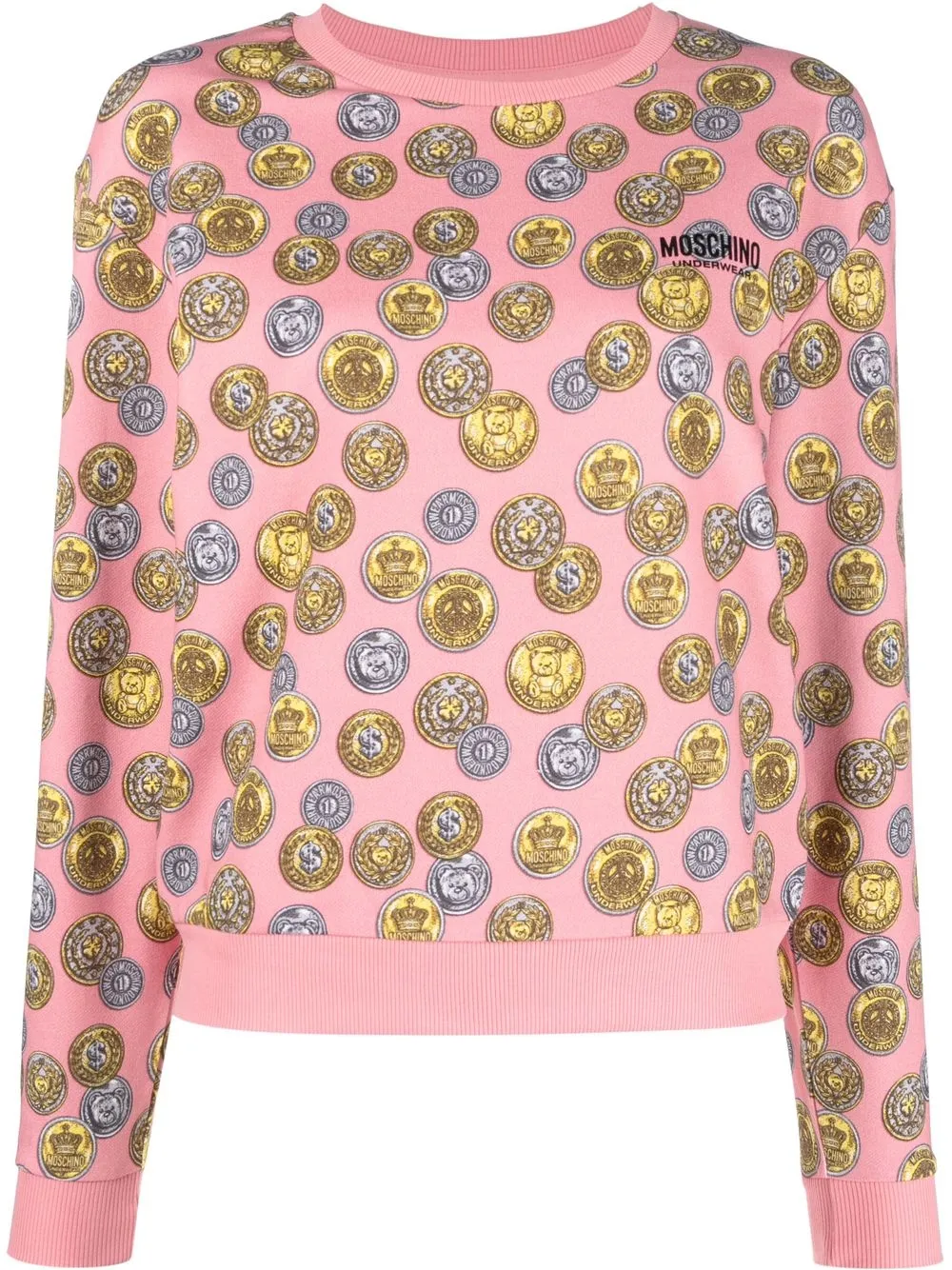 

Moschino sudadera con estampado gráfico - Rosado