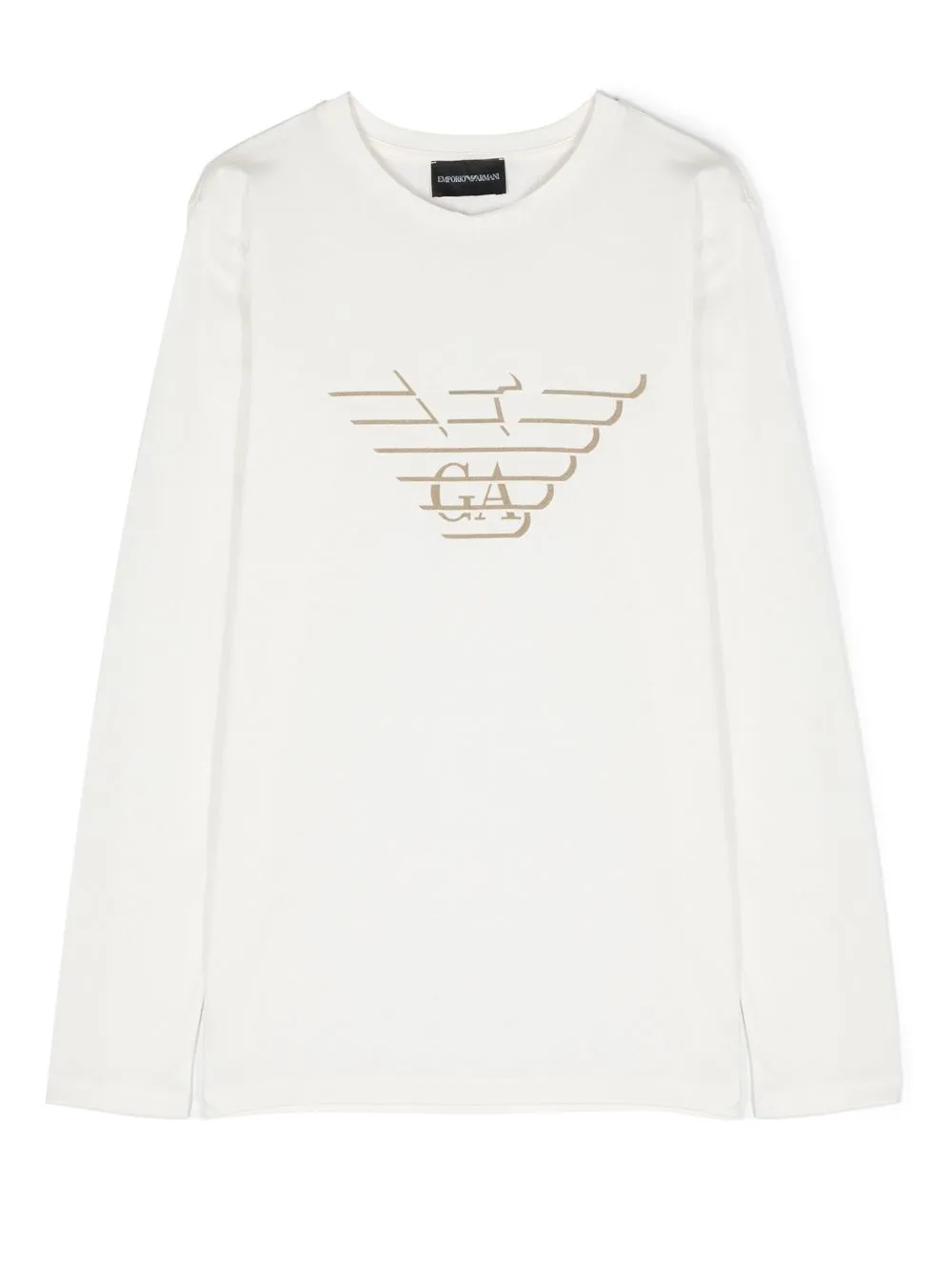 

Emporio Armani Kids logo print long-sleeve T-shirt - White