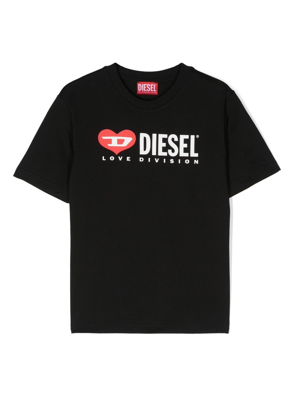 

Diesel Kids logo-print detail T-shirt - Black