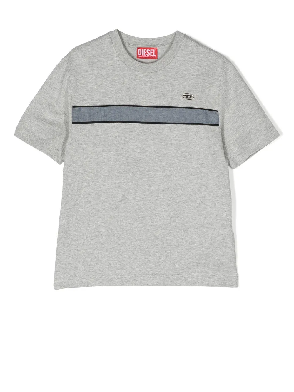 

Diesel Kids striped short-sleeve T-shirt - Grey