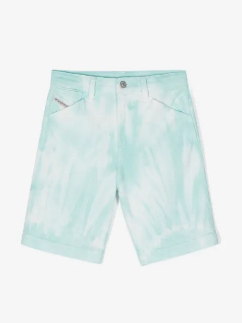 Diesel Kids shorts náuticos con motivo tie dye